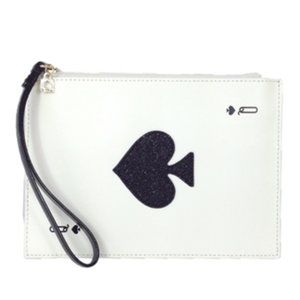 Kate Spade Taft Street Harriet Queen of Spades Card Wristlet bag nwot